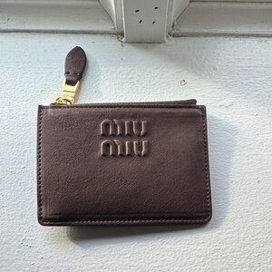 Miu Miu Dark Brown Leather Wallet